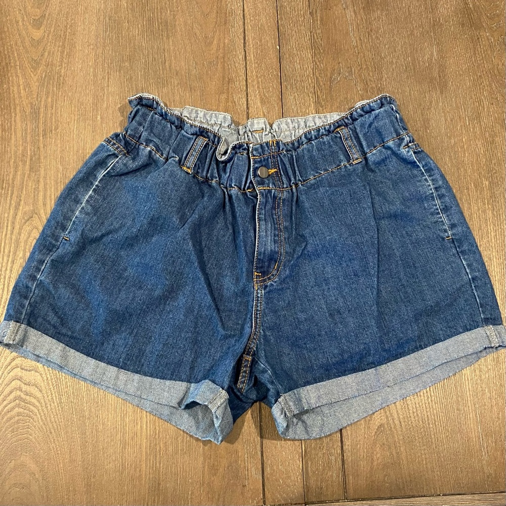 Denim Paperbag Denim Shorts